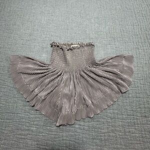 Queen of Sparkles QOS Swing Shorts Silver Metallic‎ Medium Women’s EUC